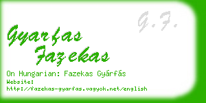 gyarfas fazekas business card